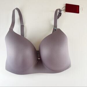 Tommy John Second Skin Lightly Lined Demi Bra 32DDD Gray Ridge